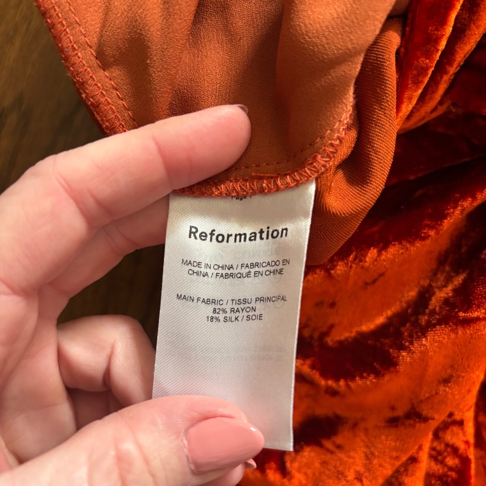 Reformation Petites Wes Velvet Pant - Picture 8 of 10
